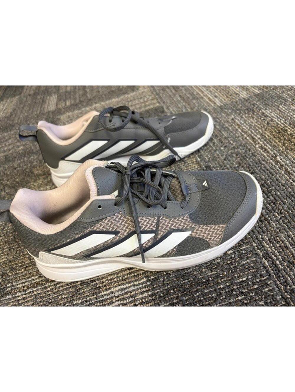 Adidas Women's Gray White Pink Running Shoes Sneakers Size 7 ADIWEAR Athletic